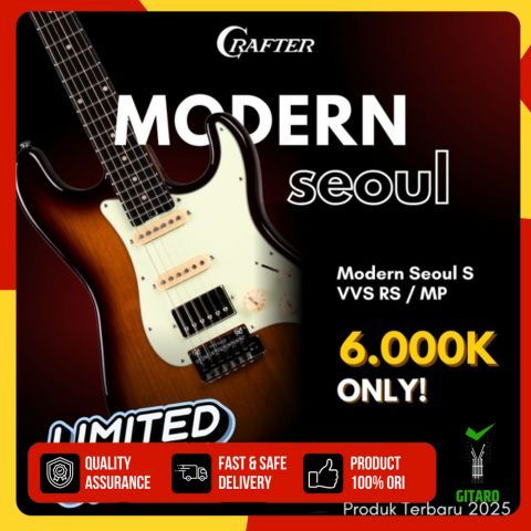 Gitar Elektrik Crafter Modern Seoul S VVS MP Roasted Maple Fretboard Stratocaster