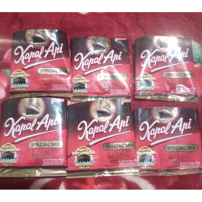 

50 bungkus kopi kapal api bekas untuk kerajinan prakarya daur ulang