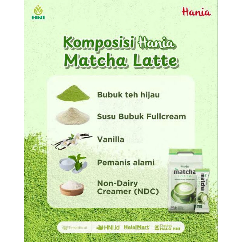 

HANIA MATCHA LATTE sachet matcha latte HN