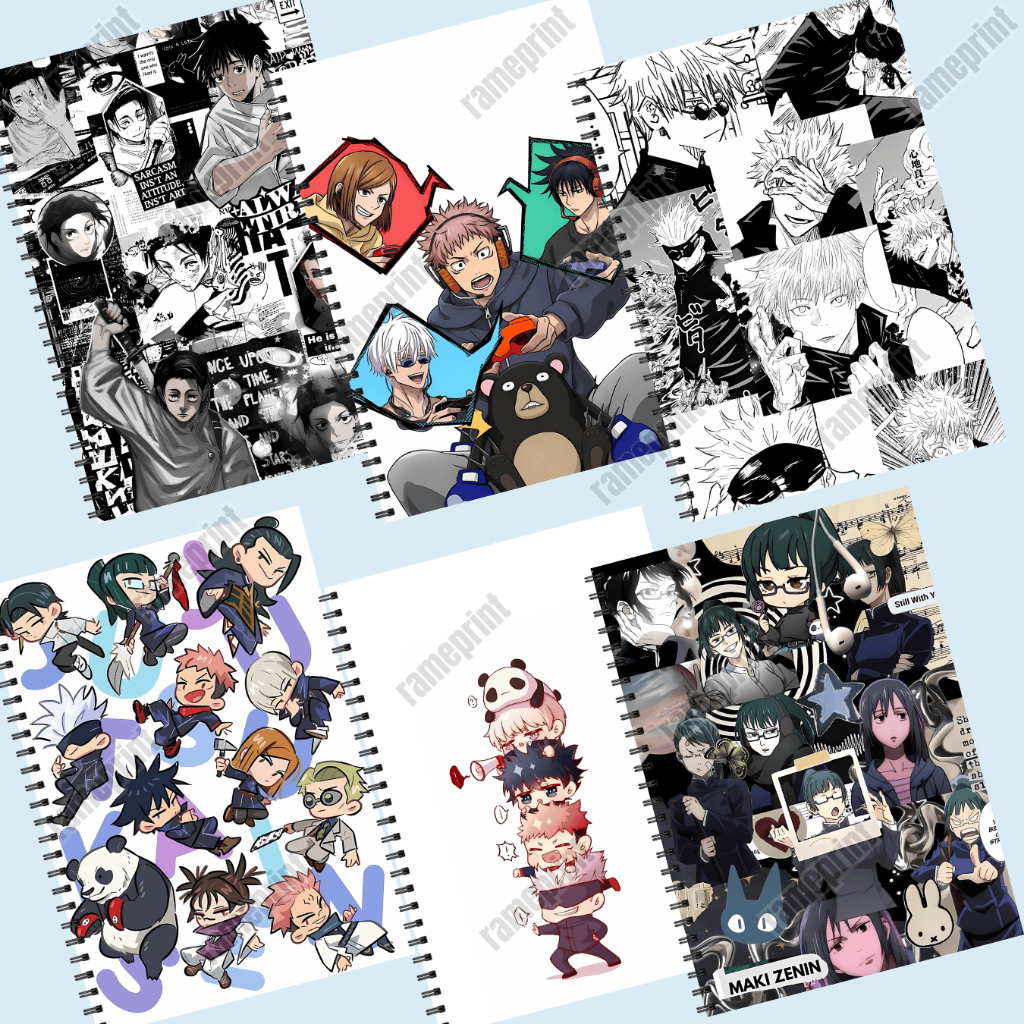 

Notebook Spiral A5 Anime Jujutsu Kaisen Soft Cover 50 lembar/100halaman