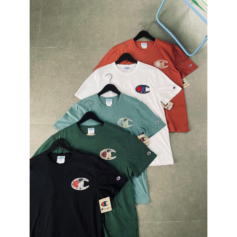 Champion Tee Life Heritage Patch Big Logo C 100%Original BNWT