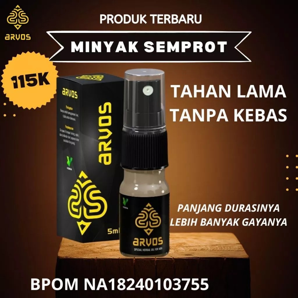 ARVOS Spray Original - Spray obat Kuat tahan lama tanpa kebas Bpom