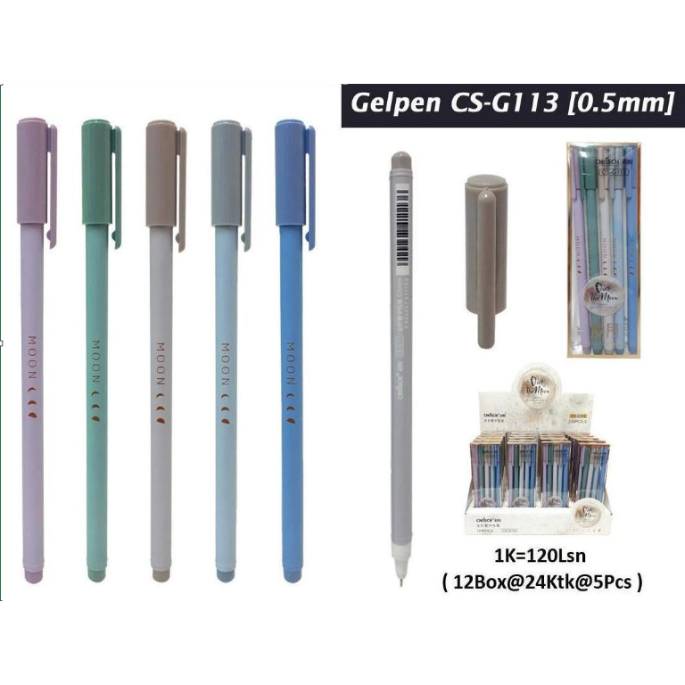 

Chosch Gelpen CS-G113 Over The Moon - Pulpen Gel 1 Set 5 Pcs
