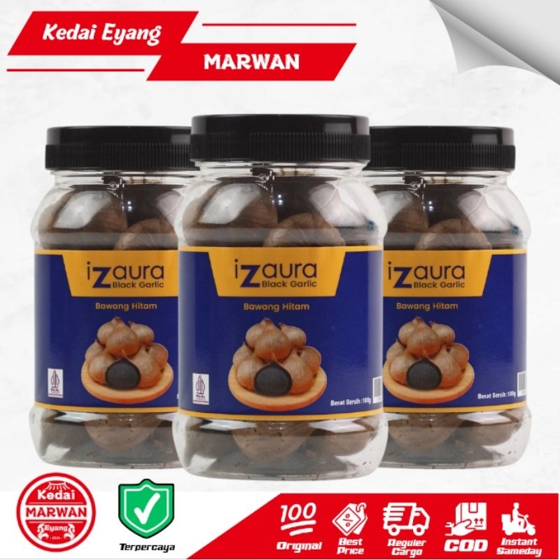 

Bawang Hitam iZaura Black Garlic 100gr Bawang Black Garlik