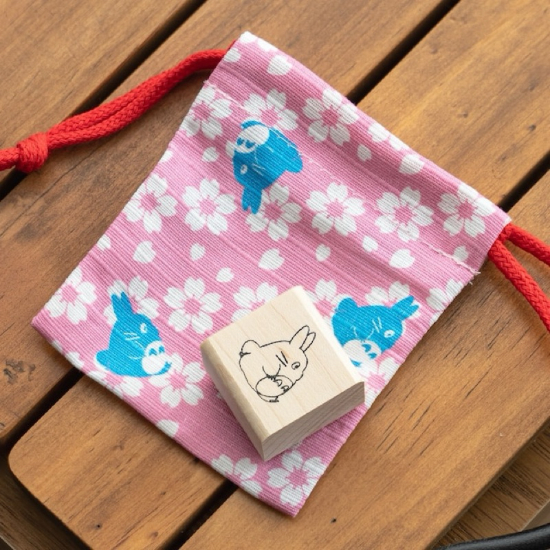 Beverly Set Drawstring Pouch Stamp Totoro Sakura 🇯🇵 STUDIO GHIBLI - READY