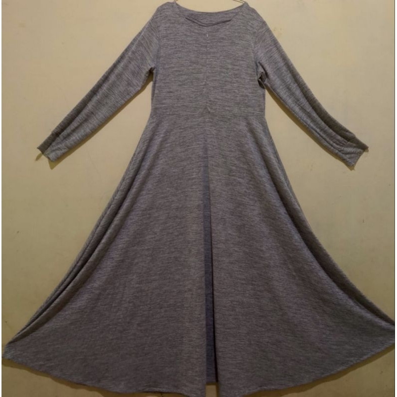 Gamis Abu Silver Spandek Rayon