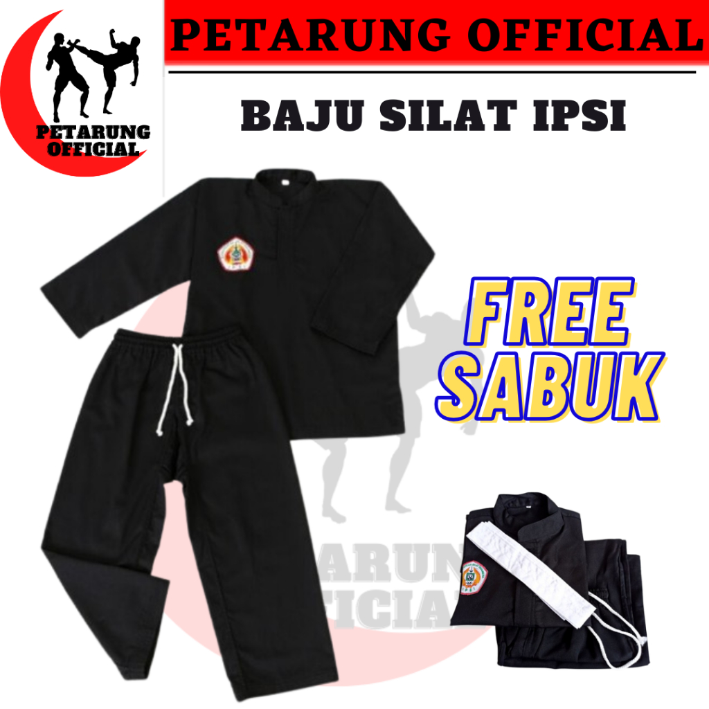 BAJU SILAT IPSI STANDART PEMULA / SERAGAM SILAT IPSI LENGKAP
