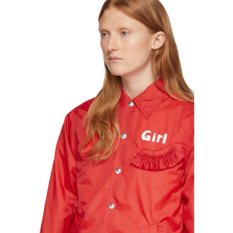 Comme des Garcons Girl Red Logo Coaches Jacket