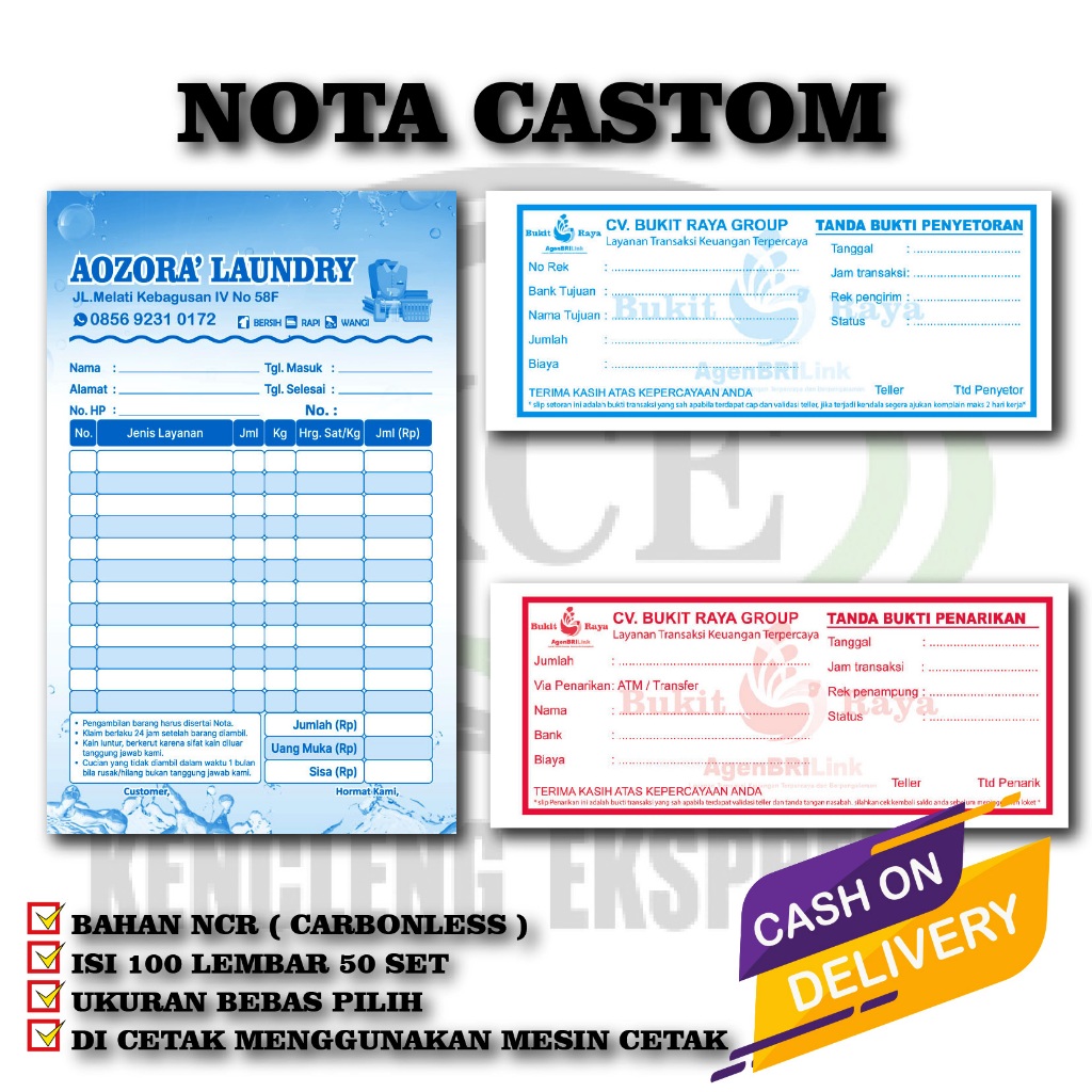 

NOTA CUSTOM NOTA PENJUALAN BUKU NOTA 1 PAKET SETENGAH RIM 2 rangkap)