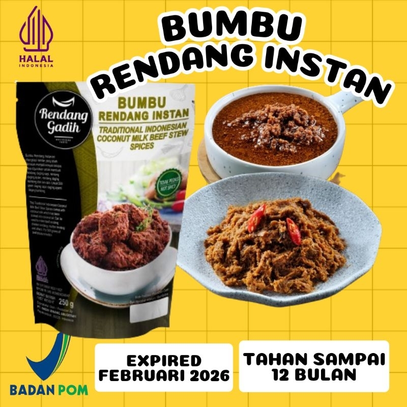 

Rendang Gadih - Bumbu Rendang Instan 250 g