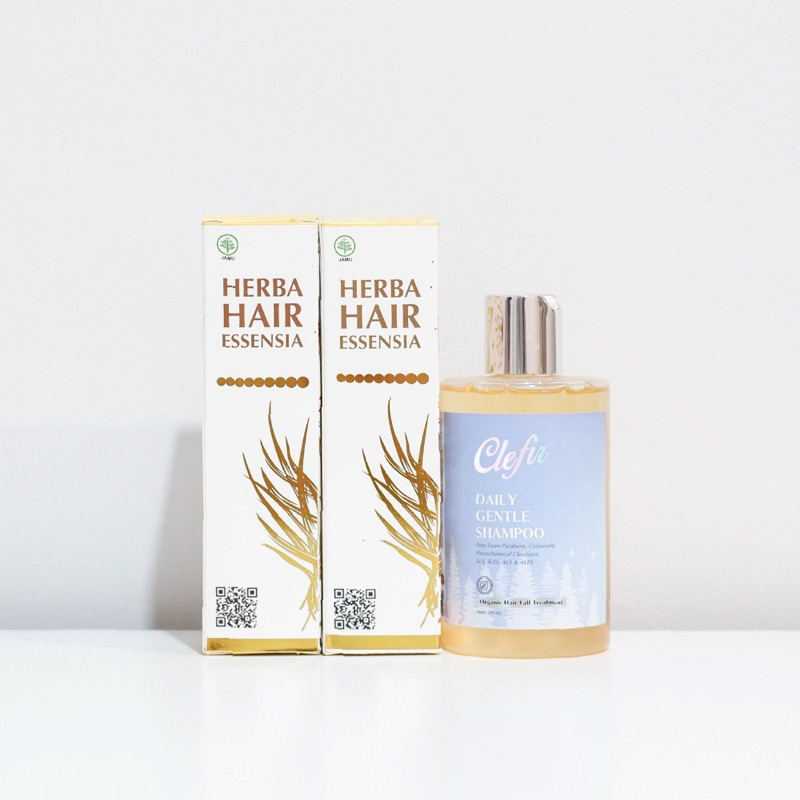 Hair tonic essential / herba hair essentia gold and clefir shampoo