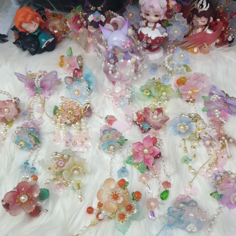 Fancy Bunga Flower 3D mote manik blink