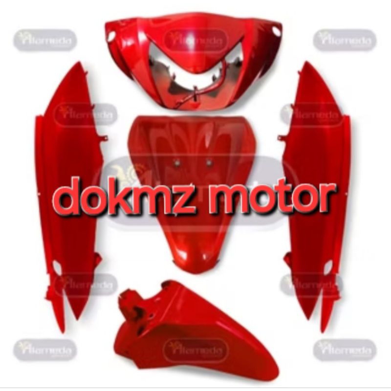 cover body paketan body halus honda spacy karbu spacy fi warna merah