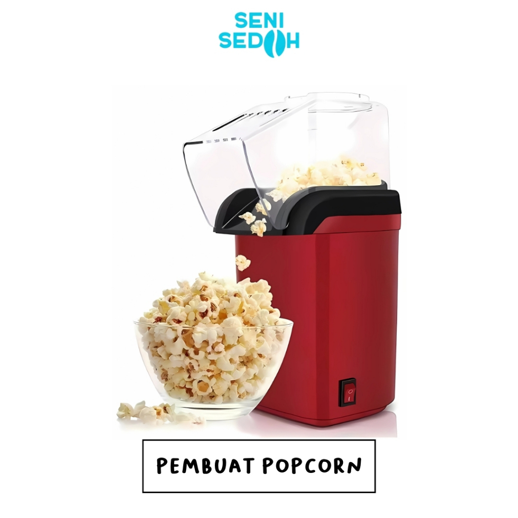 Mesin Popcorn Maker Listrik Hot Air Alat Pembuat Popcorn Tanpa Minyak Otomatis Portable Elektrik
