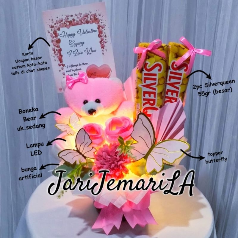 BISA KIRIM HARI INI - Bloom box hadiah valentine, buket coklat valentine medan