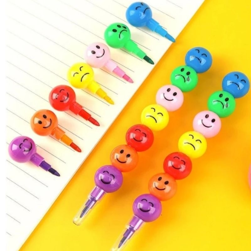 

Pensil Warna Rainbow (2 Set/2 PCS) 1 Set Isi 7 Warna Creative Sweet Smile Pensil Untuk Bongkar
