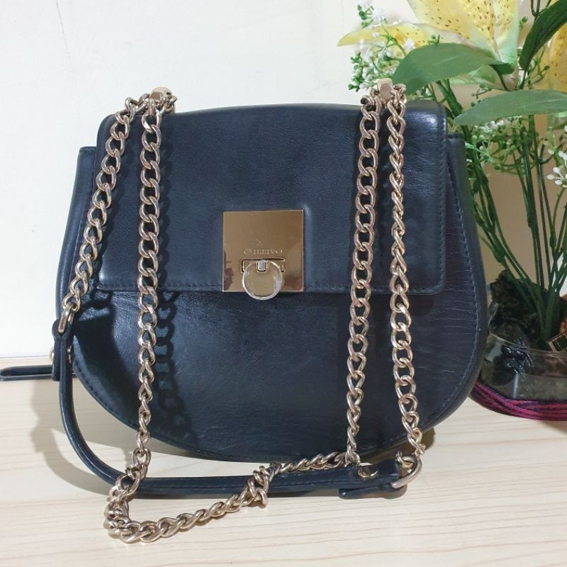 Tas Shoulder Sling bag kulit Asli Gilivo Preloved