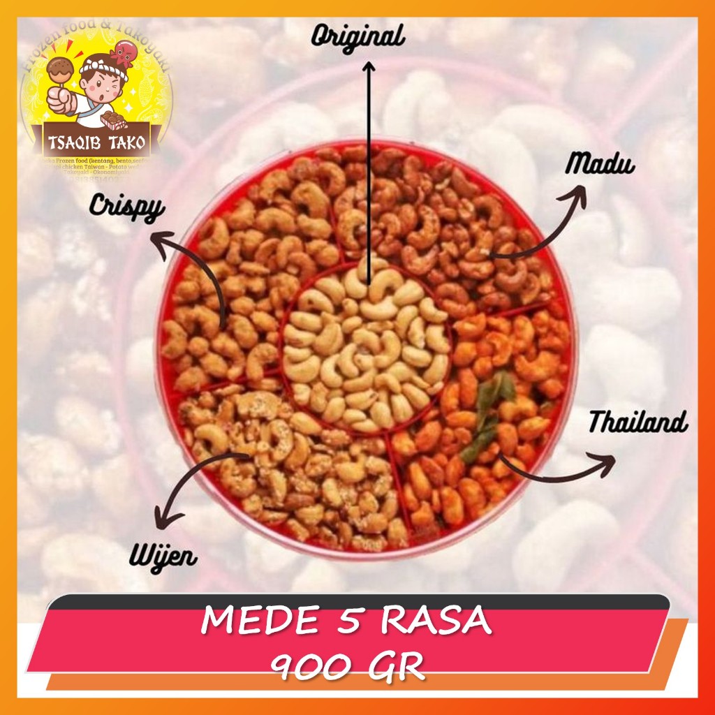 

kacang mede tray 5 rasa premium Tray 5 Rasa Madu Wijen Original thailand Crispy