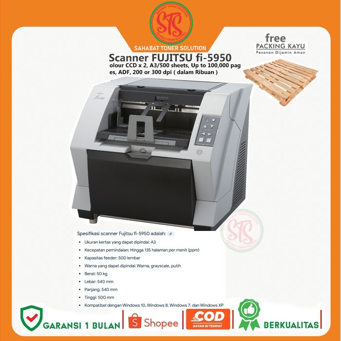 fujitsu scanner 5950 second