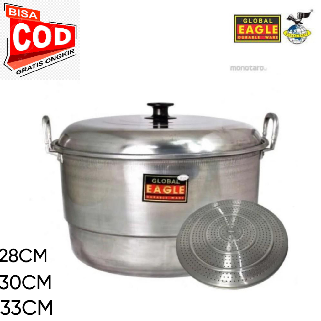 Dandang Kukus Aluminium Global Eagle Panci Kukus Besar Dandang Ekonomi Kukusan Steamer Langseng