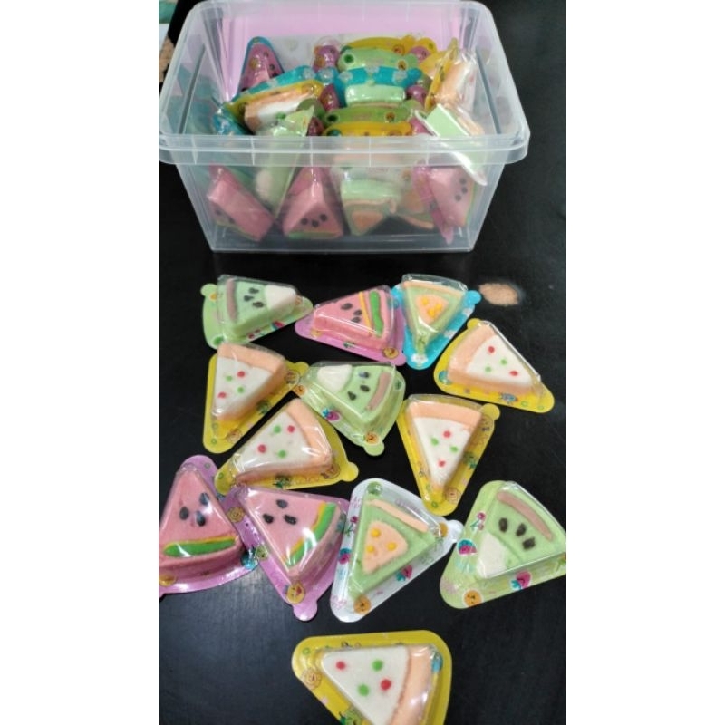 

Mrasmellow Lucu Bentuk Semangka Potong Isi 50pcs