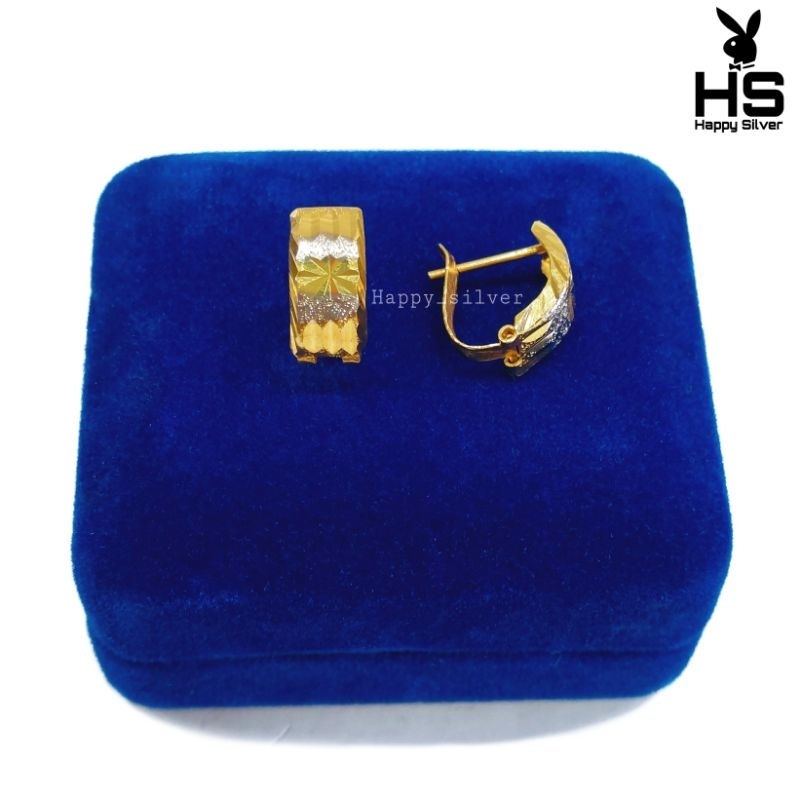 Anting Jepit Perak Asli 925 Untuk Dewasa Model Emas 24k