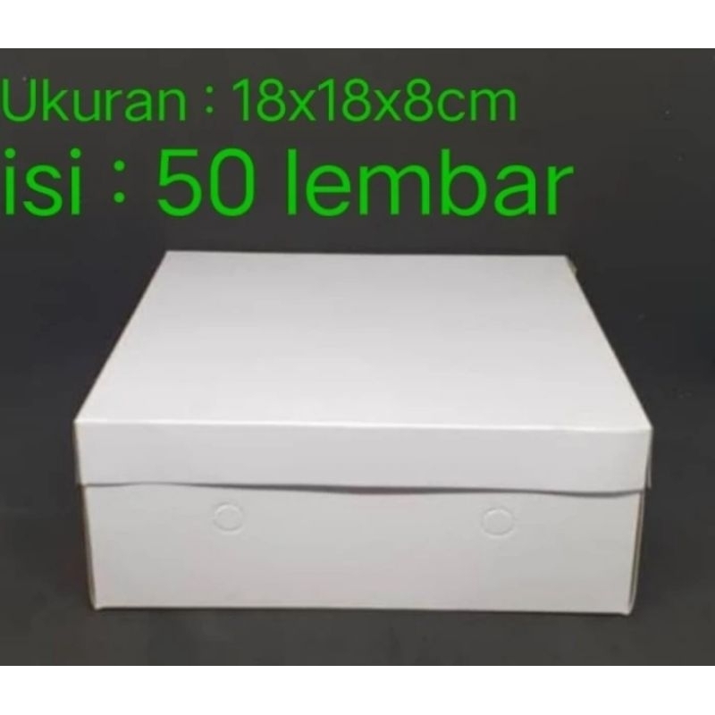 

Dus Polos Putih 18x18 Untuk Makanan