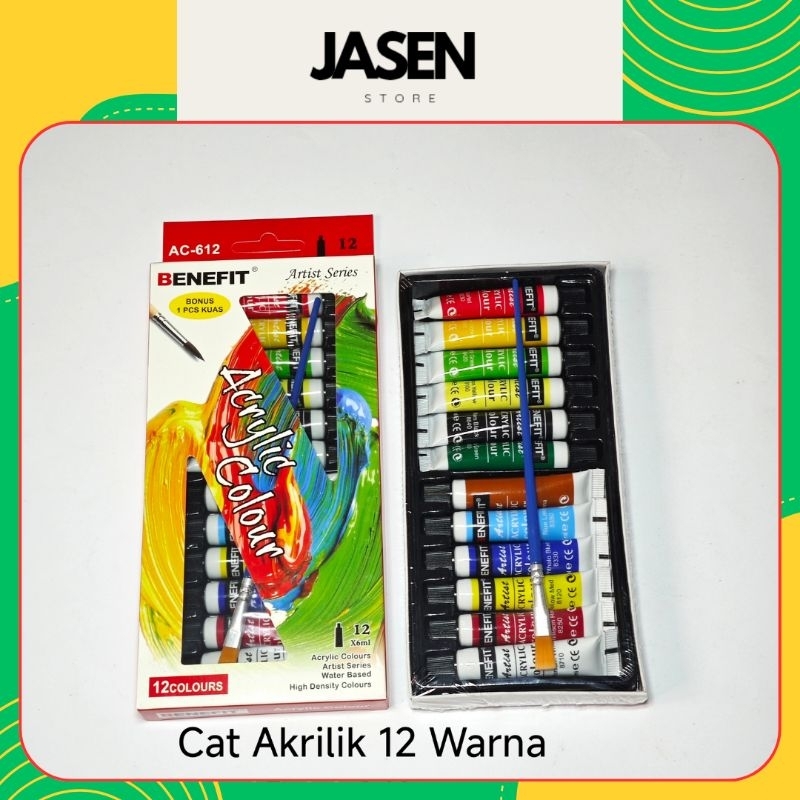 

Cat Acrylic 12 Warna Benefit / Cat Akrilik 12 Warna Bagus Murah