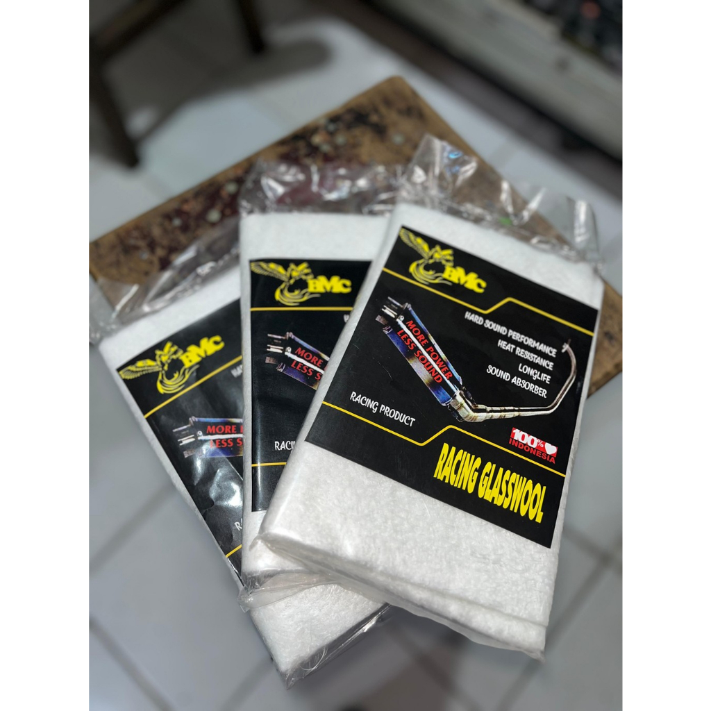 GLASSWOOL GASBUL ASBES PUTIH PEREDAM SUARA KNALPOT RACING