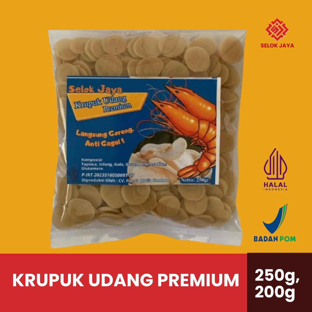 

Krupuk Udang Premium 250gr , 500gr Mentah