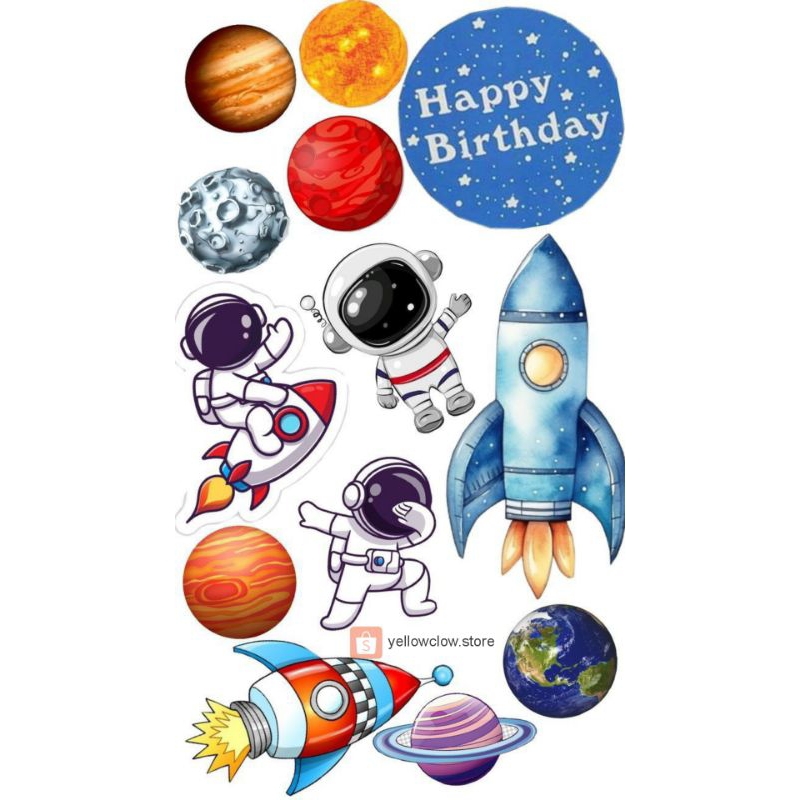 TOPPER KUE ULTAH ASTRONOT /HIASAN KUE ULTAH MURAH