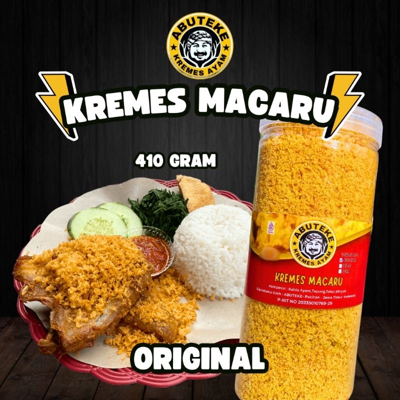 

Kremes Ayam Viral Enak Rasa ORIGINAL kemasan Toples 410gr Kremes Macaru Gurih Nikmat Kriuk