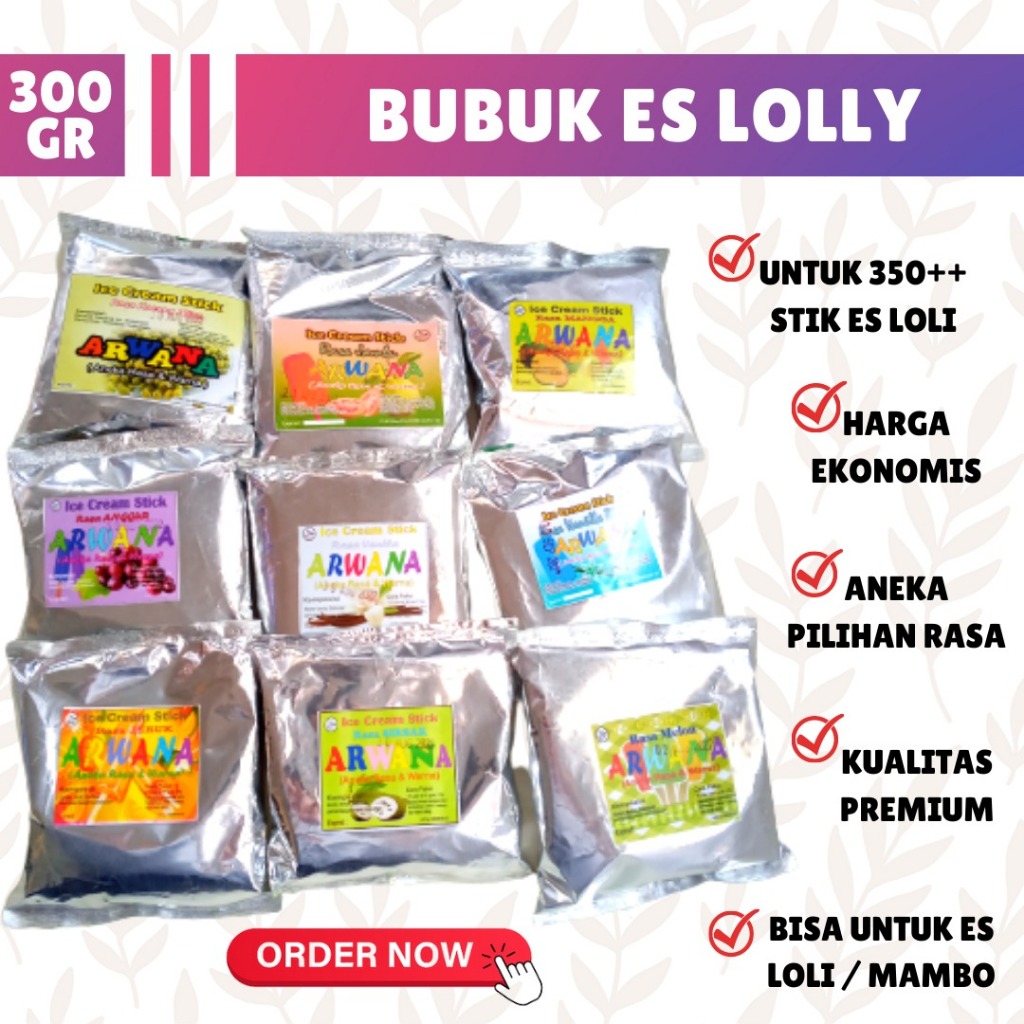 

bubuk es loli 300gram merek ARWANA