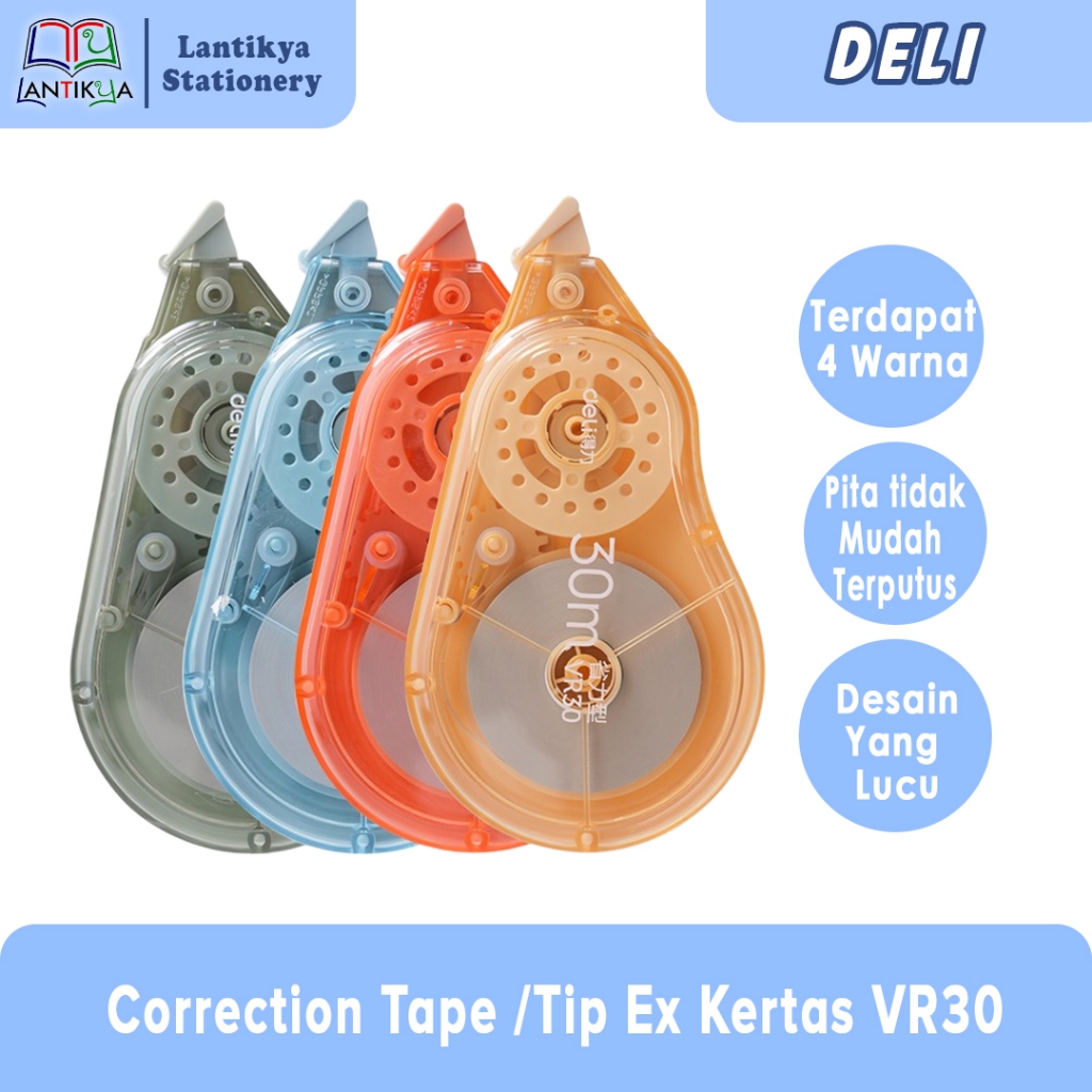 

Deli Correction Tape/Tip Ex kertas VR30