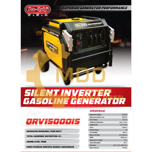 Mesin Genset PROQUIP QRV15000IS Generator Set 7500 WATT QRV 15000 IS