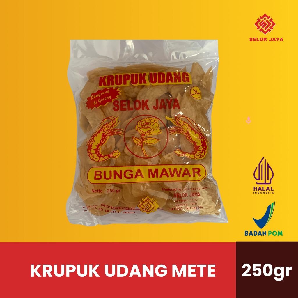 

Krupuk Udang Mete 250gr SELOK JAYA