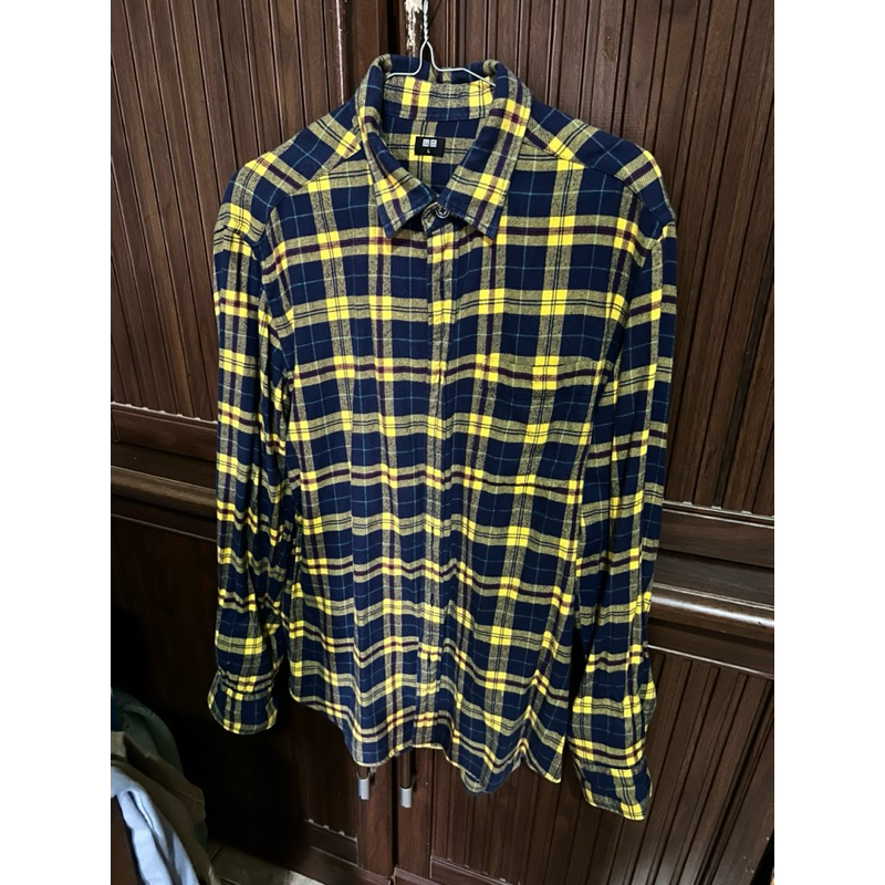 kemeja flanel uniqlo preloved