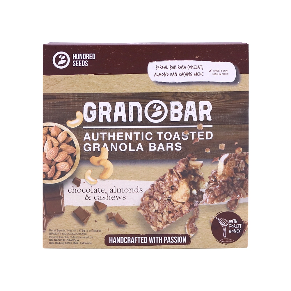 

Granobar - Chocolate, Almonds & Cashews Box 5pcs