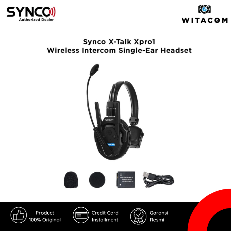 Synco Xtalk XPro 1 Wireless Intercom Master/Remote Headset (2.4 GHz)