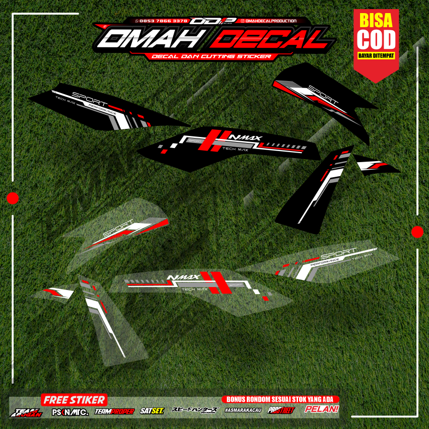 striping nmax turbo new thailand transparan old modifikasi motif api minimalis racing stiker nmax 6
