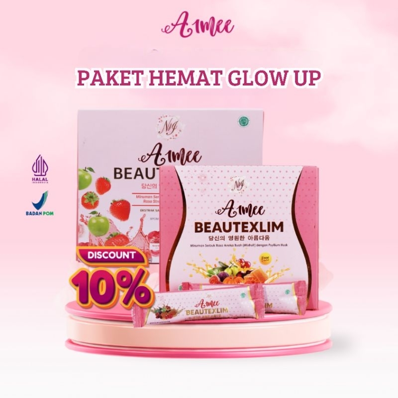 Bundling Aimee BeauteGlow isi 15 sachet mix Aimee BeauteXlim