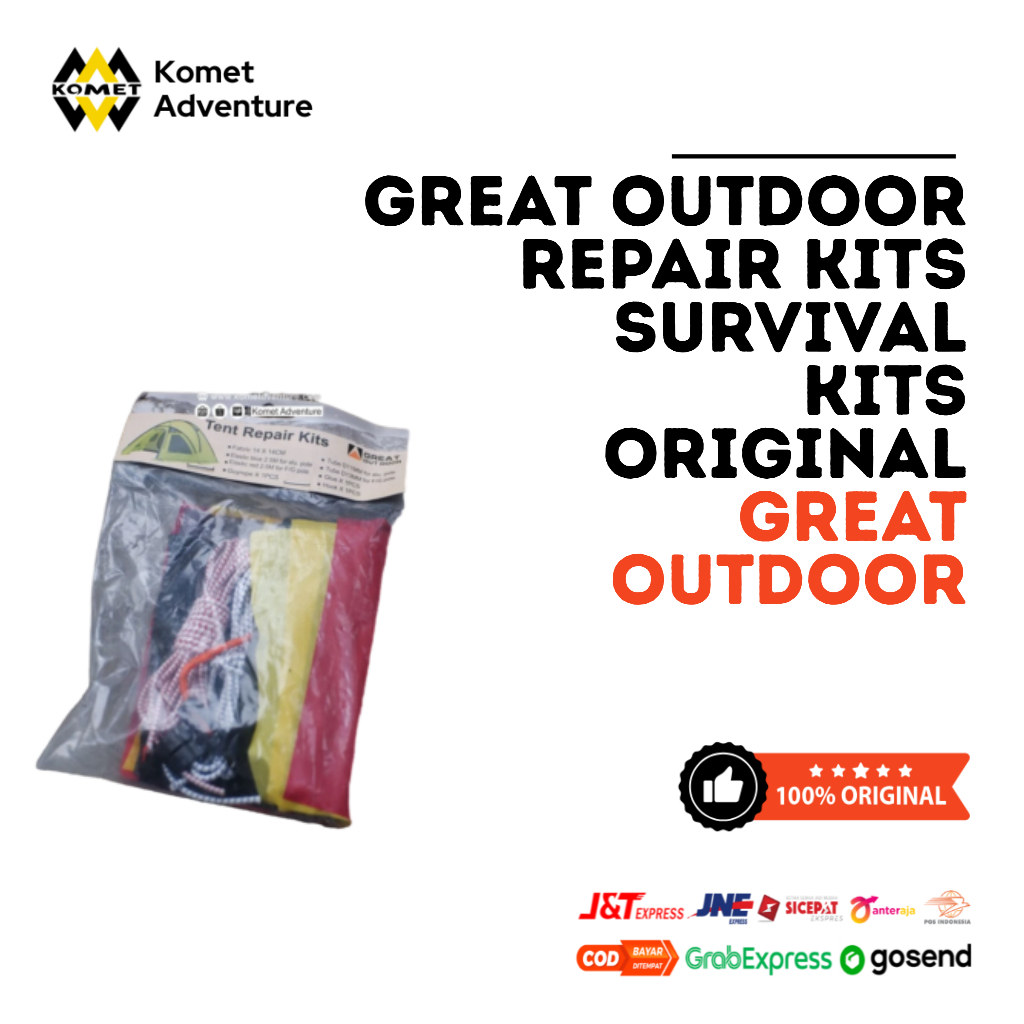 Great Outdoor Repair Kits - Survival Kits Original Great Outdoor - Paket Alat Perbaikan Tenda )
