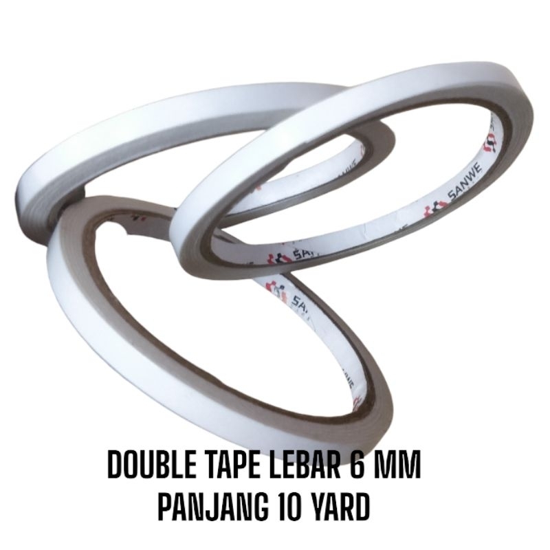 

Double tape 6 mm / isolasi bolak balik ukuran paling kecil 6 mm dobel tape