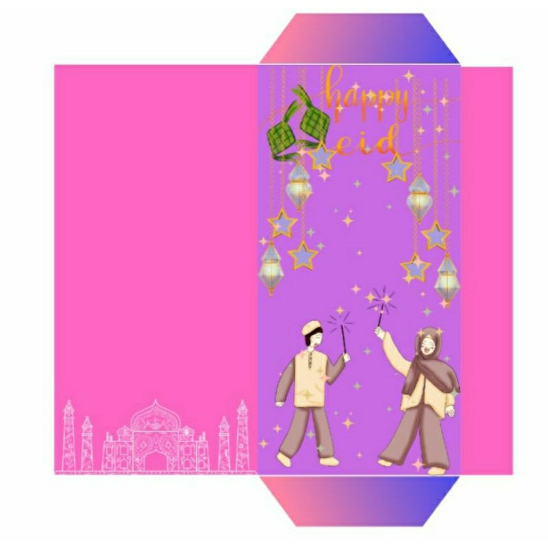 

15 PCS amplop lebaran idul fitri motif kartun lucu lucu 2025