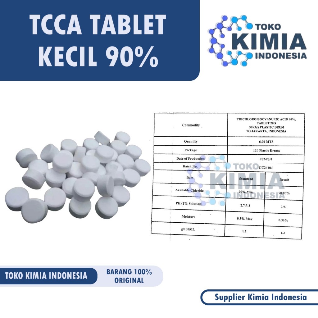 Kaporit Tablet Kecil 90% Penjernih Air Sumur Kolam Renang