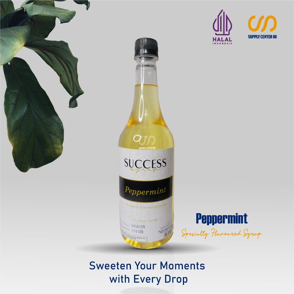 

Success Peppermint Special Flavored Syrup Perasa Minuman Botol dari Plastik