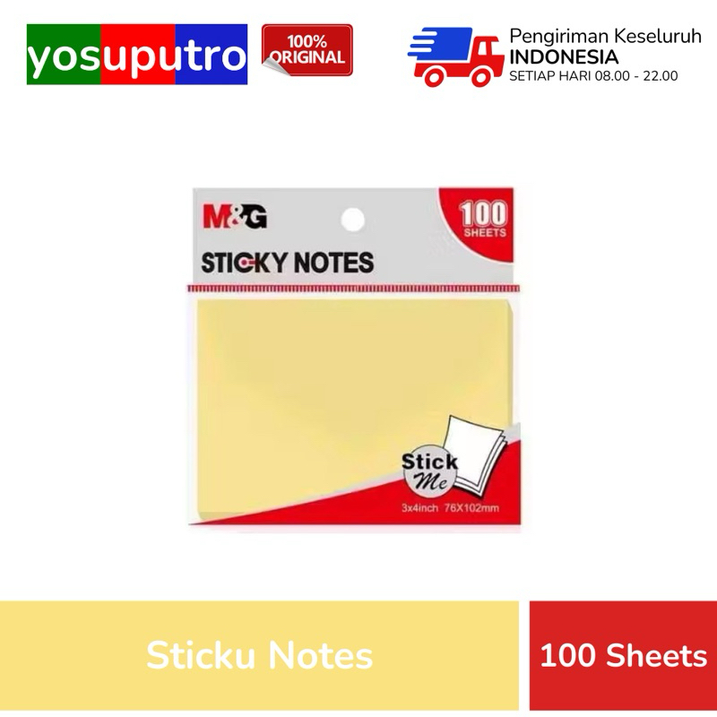 

M&G Sticky Notes Memo Tempel 100 lembar kertas kuning