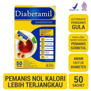 

DIABETAMIL 50 sachet | pemanis sweetener aman untuk penderita diabetes