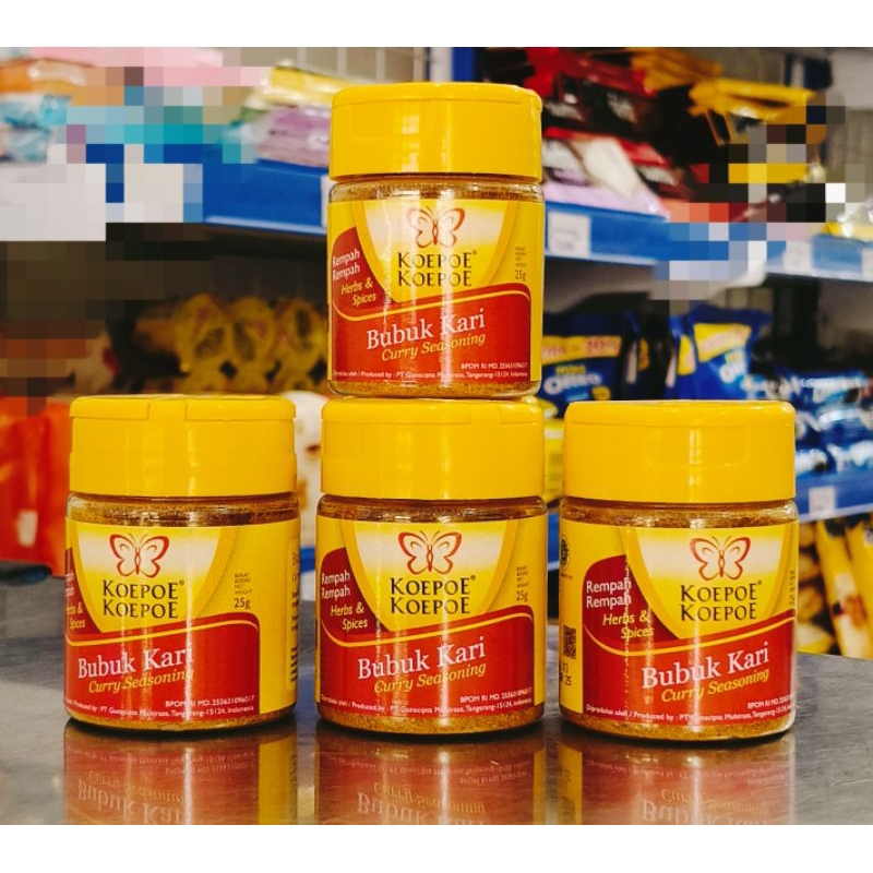 

Koepoe Kari Bubuk 25gr/Curry Seasoning 25gr/Bubuk Kari Koepoe