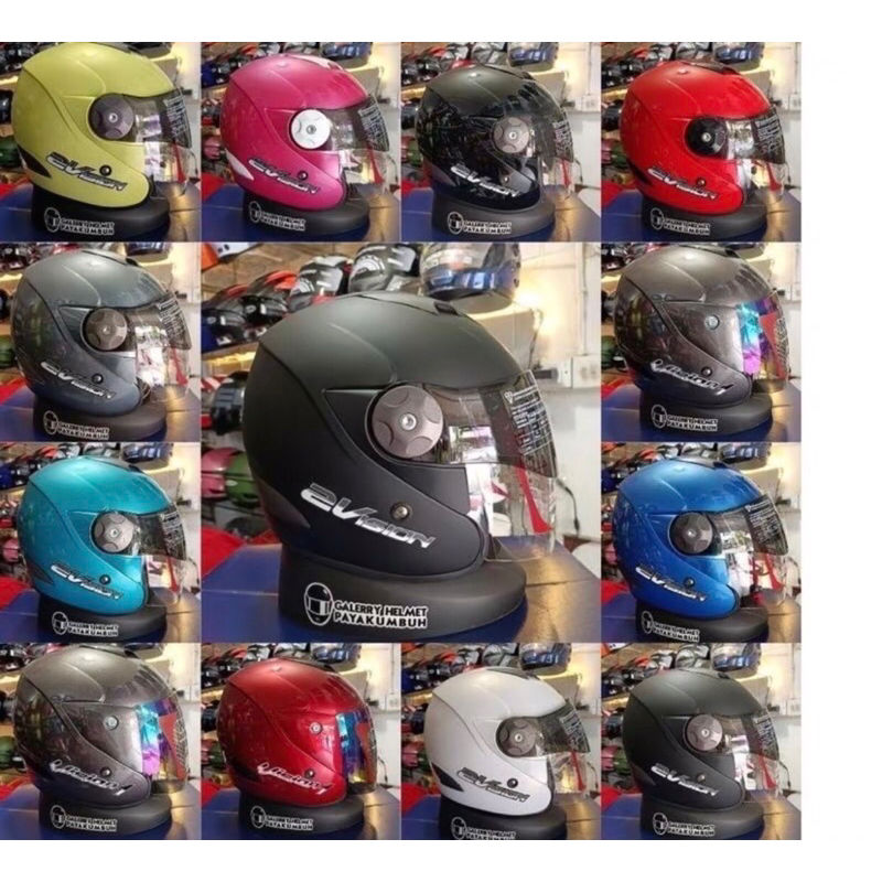 Side Fashion store- Helm KYT 2 Vision SNI DOT original Helm KYT original/ Helm KYT DJ maru Polos Pas